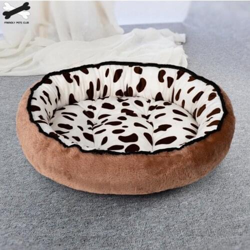 Plush Round Double Sided Pet Cat Mat Bed For Large Medium Small Pubby Dogs Sofa House Furniture Kennel Portable And Washable