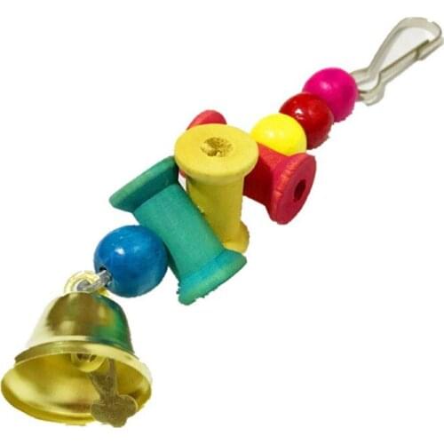 Parrot Pet Bite Climb Chewing Toy Bird Nest Decorative Hanging Ornament With Bell Pet Bird Hanging Toys Pet Supplies