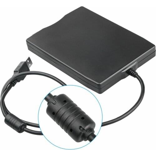 Portable External 3.5" USB 1.44 MB FDD Floppy Disk Drive Plug and Play for PC Windows 2000/XP/Vista/7/8/10 or Upper Black