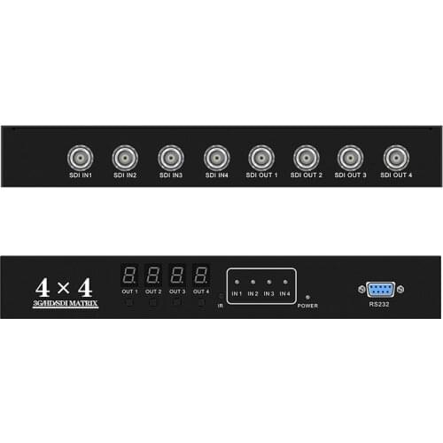 Retail SDI Switcher 4x4 HUB SDI Intelligent Switch Extender 4 To 4 Converter for 3G HD SD Monitor Security Camera CCTV Video