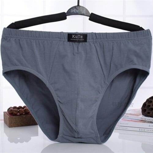 New arrival Solid Briefs Mens Brief Cotton Mens Bikini Underwear Pant For Men Sexy Underwear High Waist Plus Size 6XL