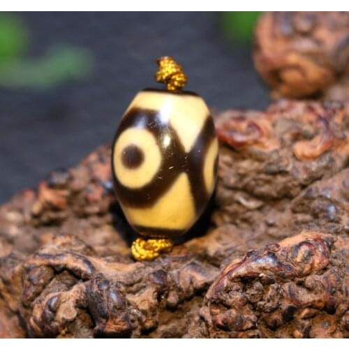 Magic Power Tibetan Old Agate Ivory Color Tiger Tooth 3 Eye Daluo dZi Bead Totem Talisman Timestown UPD24f24Q
