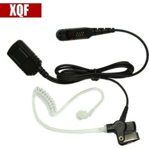 XQF Pro Covert Acoustic Tube Bodyguard Earpiece Headset Mic for Motorola Radio XPR3300 XPR3500 XIR P6620 XIR P6600 E8600 E8608