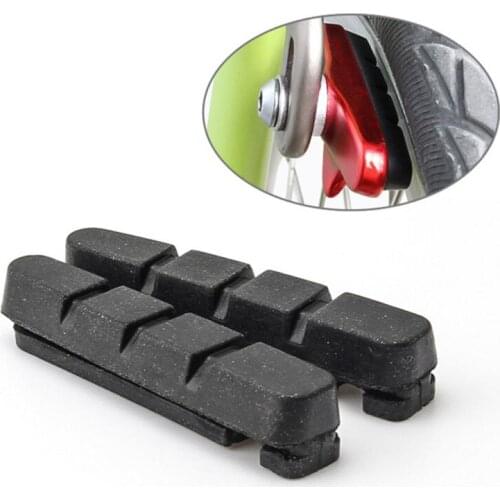 2 pcs/Pair Drawer Type Brake Bicycle V-Brake Pads Rubber Block Fits Most MTB Road Wear-resistant Replaceable Folding Bike
