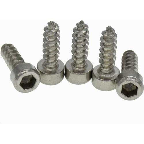 50/10Pcs M2 M2.6 M3 M3.5 M4 M5 M6 Stainless Steel Socket Head Cap Screw Self-tapping Hexagon Furniture Screw