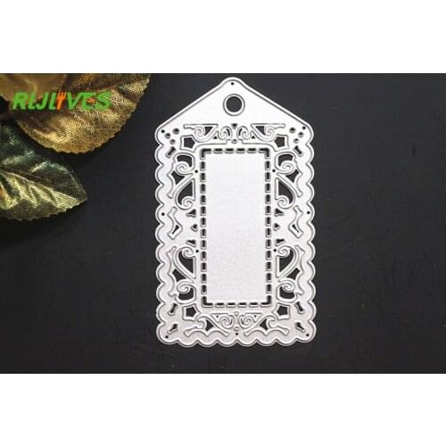 Flower Tags Metal Die Cuts Cutting Dies Stencils Template Embossing Scrapbooking Paper Card Photo Album Decor DIY Crafts