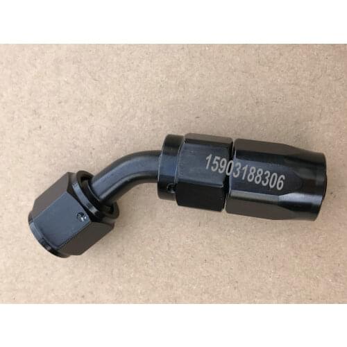 High performance AN6 fittings AN06 aluminum fittings 45 degree oil fuel swivel hose fittings swivel hose ends fittings