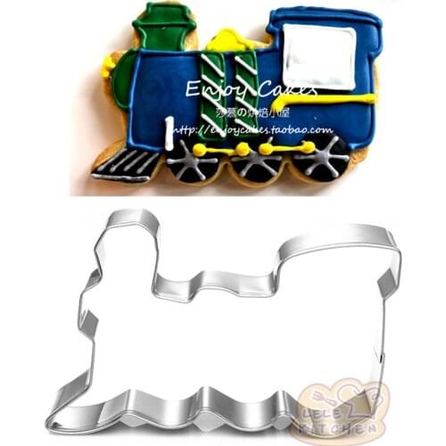 1pcs Train Cookware patisserie galletas Stainless Steel Cookie Cutter Fondant Cake Decorating Tools Pastry Shop Baking Mold DIY