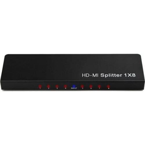 HD-MI Splitter 1x8 Video Adapter V1.4 1080P60 1 in 8 out 8 Ports for Capture card to connect PS4 XBOX Series or Nintendo Switch