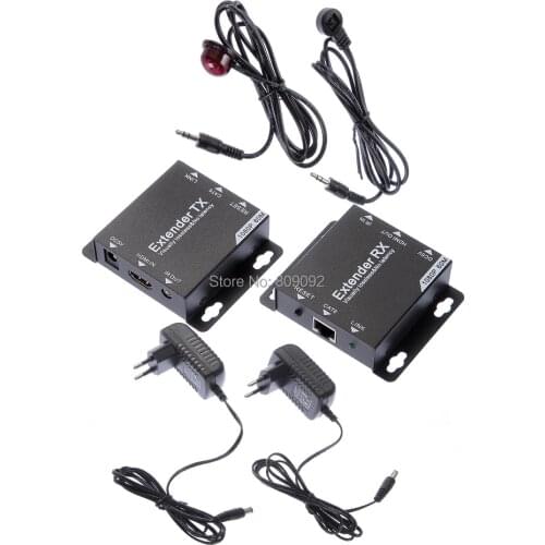 HDMI Extender TX+RX 1080P signal to 60M Over Cat6/7 UTP Ethernet RJ45 Ethernet Cable with IR Control For TV Projector