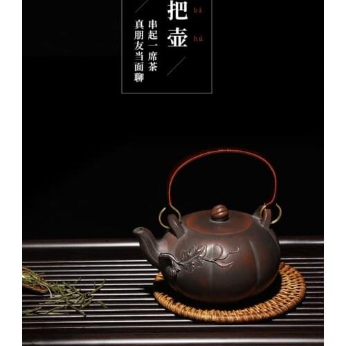 Chinese Traditional Ceramic Teapot Pure Handcraft Beautiful Appearance Household Pu'er Oolong Tea Set High Grade Clay Kettle