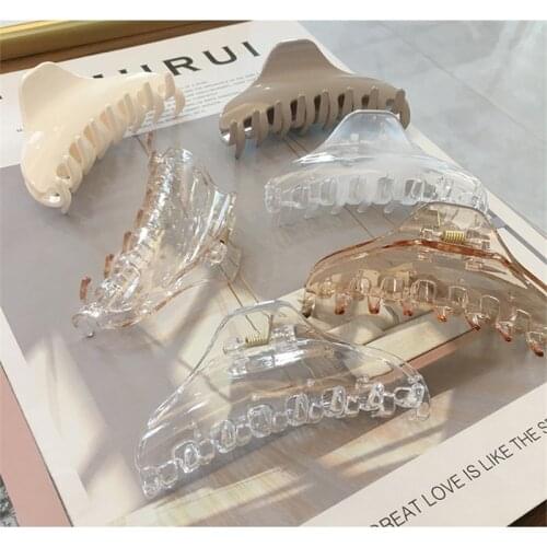 MISANANRYNE Woman Girls Geometric Transparent Hair Claws Headwear Hairgrip Hair Accessories Hairpins Chic Ornaments Hairclips