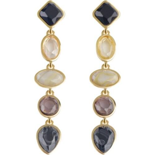 New Arrival Resin Pendant Statement Earrings for Women Geometric Korean Drop Dangle Earrings Fashion Jewelry 2019