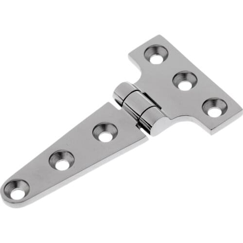4" 100mm Silver Decorative Boat Shed Garden Home Door Gate T Strap Hinge X2
