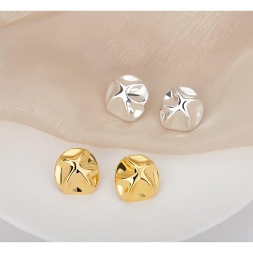 Irregular Stainless Steel Earrings For Women S925 Pin Elegant European Modern Female Creative Mujer Earring Chic Jewelry Gifts