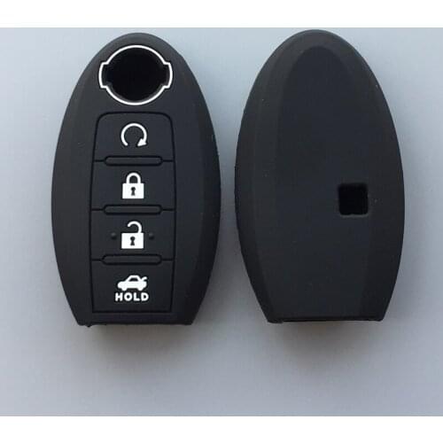 Silicone car key cover case shell for Nissan qashqai skyline Juke Alissa x-trail 4 button key