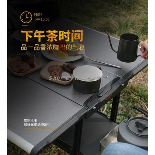 Barbecue Table Outdoor Courtyard Outdoor Camping Picnic Aluminum Alloy Table Outdoor Folding Tables And Chairs Car Portable