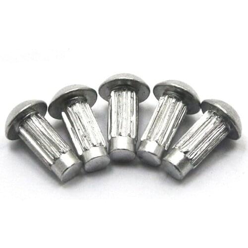 30pcs M2.5 knurled solid rivets semicircular head big head rivet home decoration bolts 4mm-10mm length