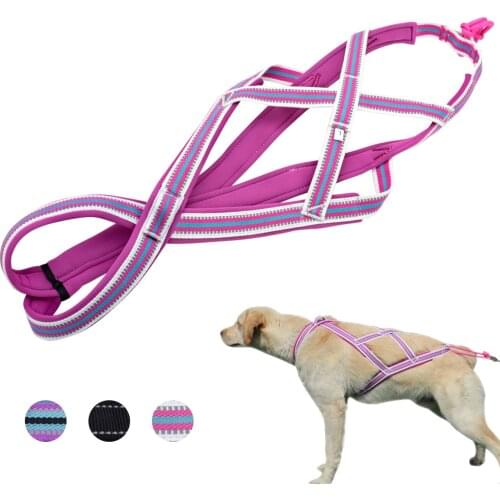 Dog Weight Pulling Sledding Harness Pet Mushing X Back Harness For Husky Large Dogs Exercise Bikejoring Skijoring Scootering
