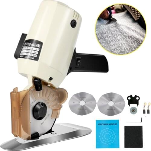 VEVOR Rotary Fabric Cutter 100mm Electric Cutting Machine All-Copper Motor with Low Noise Adjustable Speed for Silk Leather