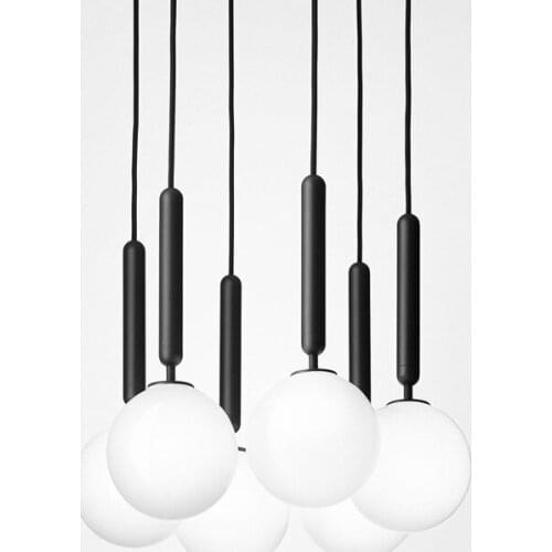 Vintage glass ball led light country lamp shades kitchen chandeliers living room decoration hanglampen ventilador de techo