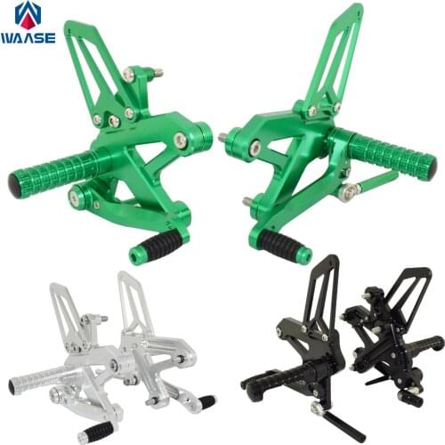 Waase Motorcycle CNC Adjustable Rearset Footrests Foot Rest Pegs Driver Pedals For KAWASAKI Ninja ZX25R ZX-25R ZX 25R 2020 2021