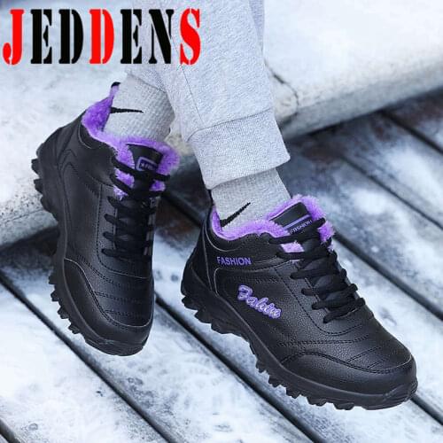 Lace Up Women Sport Sneakers Keep Warm Light Woman Tennis Shoes Platform Running Shoes Winter Large Size Womens Sports Shoe V6