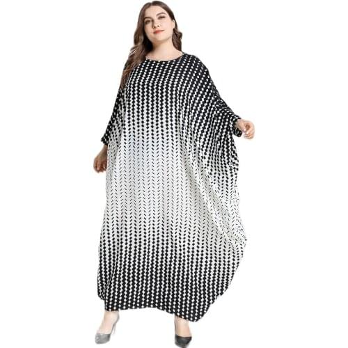 Plus Size Musulam Jurke Dubai Maroc Turkish es Muslim Abaya African Dresses for Women M