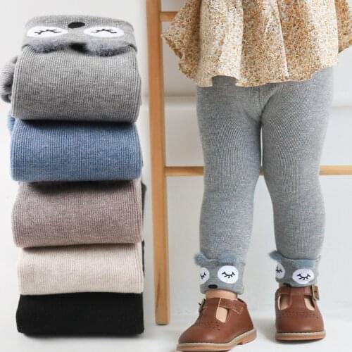 Winter Leggings Girls Camel Fluff 2020 Children Plus Velvet Pants Thicken Warm Long Trousers for Baby