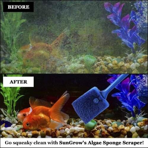 2pcs Aquarium Cleaning Brush Plastic Sponge Aquarium Glass Algae Cleaner Fish Tank Aquariums Accessories Aquarium Cleaning Tools