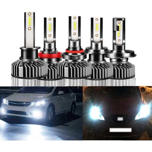 2X F2 COB CSP H4 H7 H1 9005 HB3 9006 HB4 H8 H9 H11 Auto LED Car Light Headlight 12V 10000LM 6500K Lamp Headlamp Fog Light Bulb