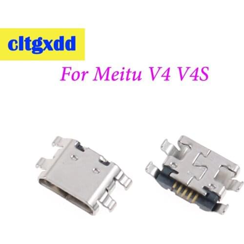 Cltgxdd 2pc Mobile phone USB Port For Meitu V4 V4S Micro USB Dock Charging Port Connector Socket Power plug USB Jack Parts