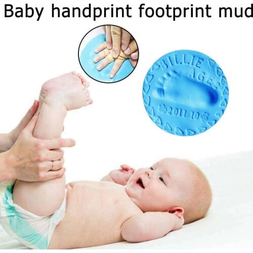20g Baby Souvenirs Hand Footprint Makers Inkpad Drying Soft Plasticine Ultra-Light Clay Infant Handprint Footprint Imprint Mud