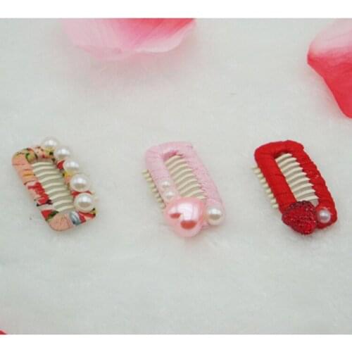 Pet flower clip wig accessories essential elastic snap BB hair clip flowers 50pcs