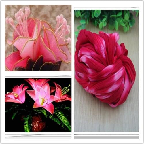 54 colors mix shipping or only one color ship double color stocking flowers/nylon flower /silk flower making/ DIY flowers craft