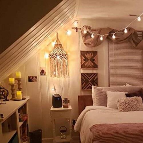 Macrame Lace Lampshade Nice-looking Decorative Lightweight Hand Knitting Wall Hanging Tapestry Lampshade for Household Decor