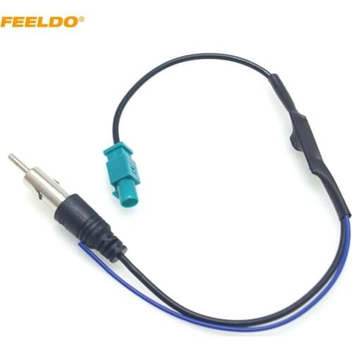 FEELDO Auto Radio FM Antenna Wire With Booster Installation Male Adapter for Volkswagen/Audi/BMW/Ford/Citroen/Chrysler #HQ6005