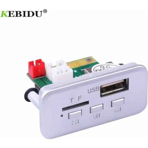 KEBIDU Bluetooth 5.0 Car Radio MP3 Player 5V 12V MP3 WMA Decoder Board Audio Module Radio FM TF USB 3.5mm AUX For Car