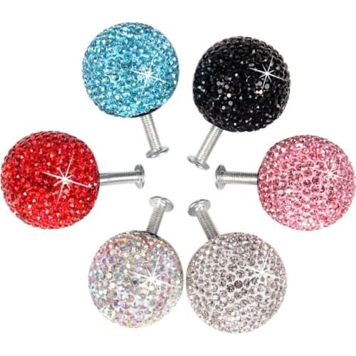 Shiny Crystal Handle Diamond Knobs Cupboard Pulls Drawer Knobs Kitchen Cabinet Handles Furniture Handle Hardware