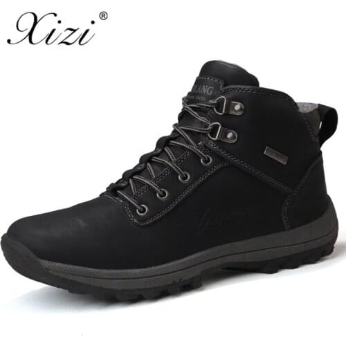 Xizi Autumn And Winter Boots Shoes Men Faux Suede Leather Style Fashion Male Work Snow Shoes Lover Martin Boot Large Size 39-48