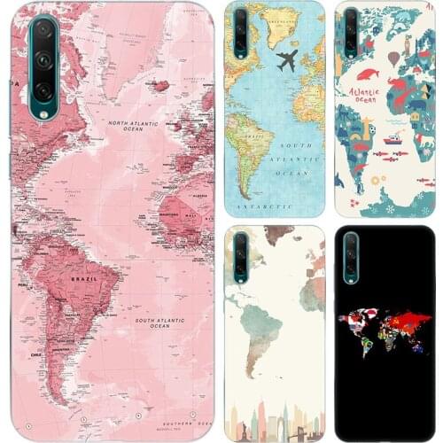 Hot World map Soft Silicone Phone Case for Huawei Honor 20 20i 20E 20S 10i 9X 8S 8X 8C 8A 8 Lite 7S 7A Pro Russia Version Cover
