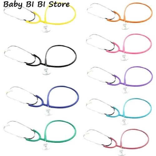 Kids Doctor Toys 9 Colors Stethoscope Pretend Play Doctors Toy Gifts Children Baby DIY Simulation Stethoscopes