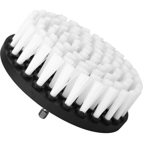 Hot 2Pcs 5 Inch Soft Electric Drill Brush Cleaner Tool for Cleaning Carpet Leather White