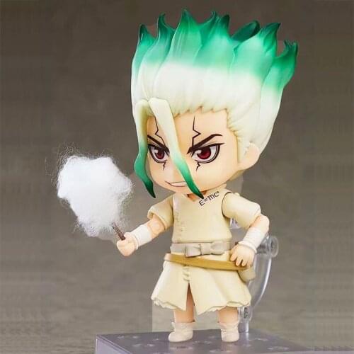 10CM Anime Dr.STONE Ishigami Senkuu Figure PVC Action Figure Replaceable Accessorie Model Toy Birthday Gift Movie Collection