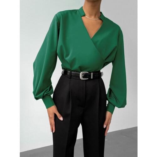 HUISONG Long Blouses