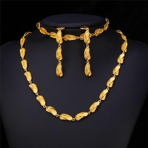 Kpop Slipper Set Earring Necklace Bracelet Gold/Silver Color Beach Slippers Trendy Summer Women Jewelry Set NEH203