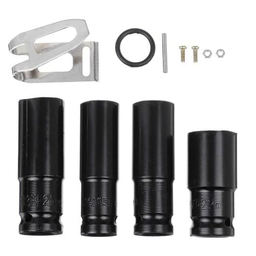 Impact Socket Set 17-22mm Sleeve Hexagonal Pneumatic Long Heavy Tire Sleeve Head for Lithium Electric Wrench Power Tools