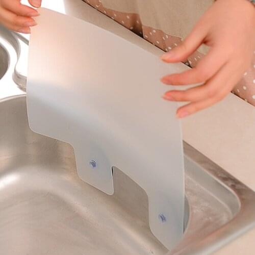 Kitchen organizer wall shelf sucker splash water baffle pool board kitchen rack bathroom accessories sink shelf tool