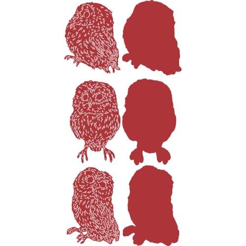 Barney Brinkie And Owl Trio Metal Cutting Dies Scrapbook Diary Decoration Stencil Embossing Template DIY Greeting 2021 New