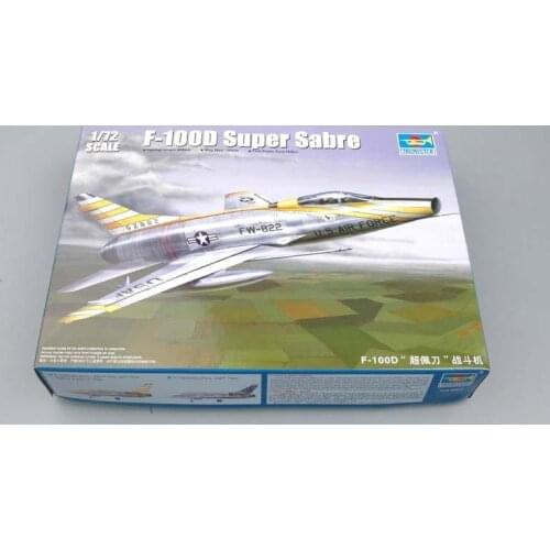 Trumpeter 01649 1/72 Plane US F-100D Super Sabre Fighter Bomber Aircraft Model TH07093-SMT2